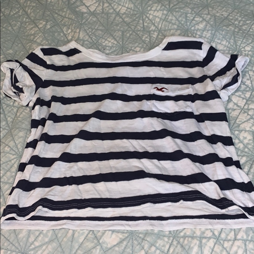 Hollister navy striped tee